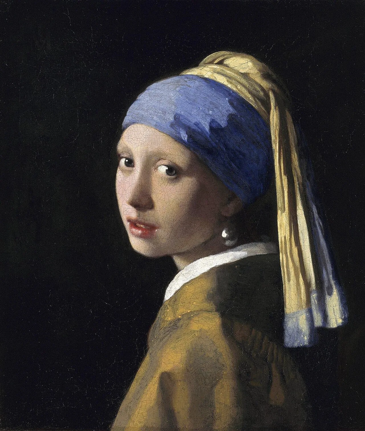 Girl with a Pearl Earring, painted